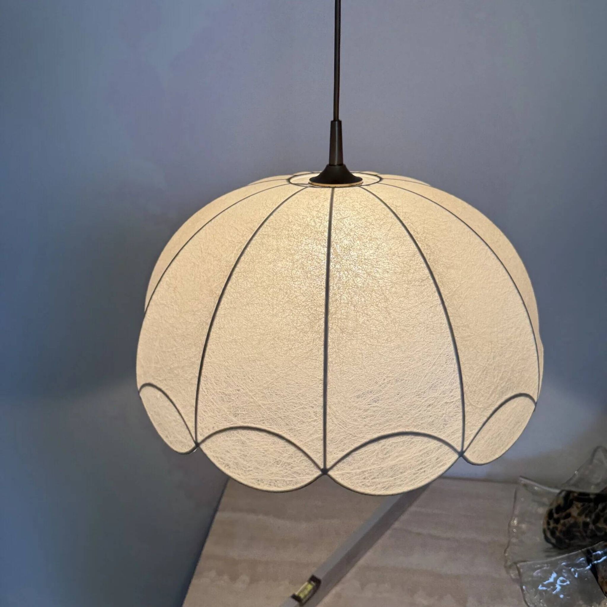 German mid-century "Cocoon" wavy chandelier by Goldkant, 1970s