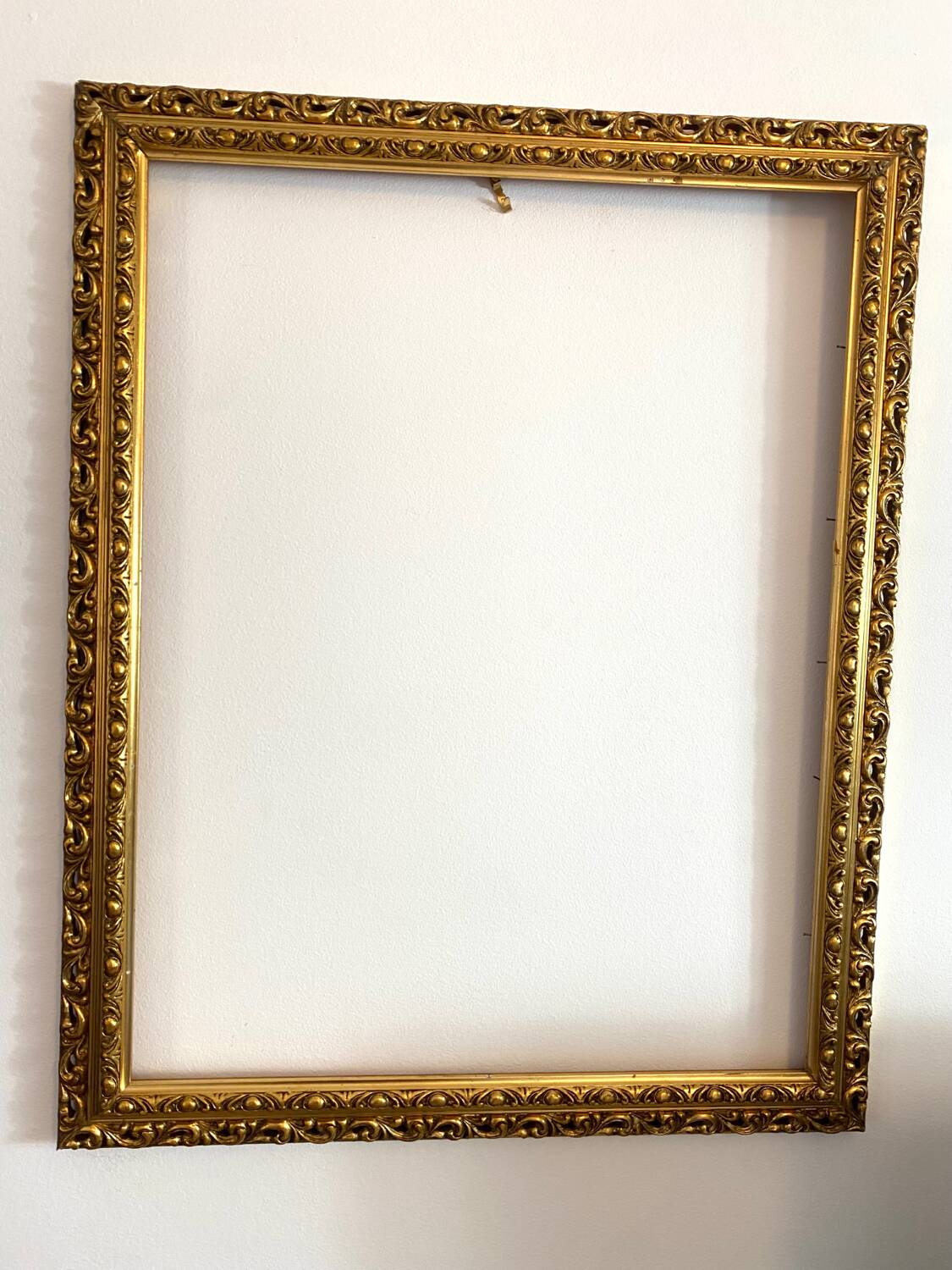Old gilded carved wooden frame