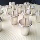 12 Silver-Plated Metal Shot Glasses