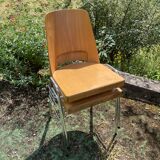 Pair of Baumann stackable Manhattan chairs