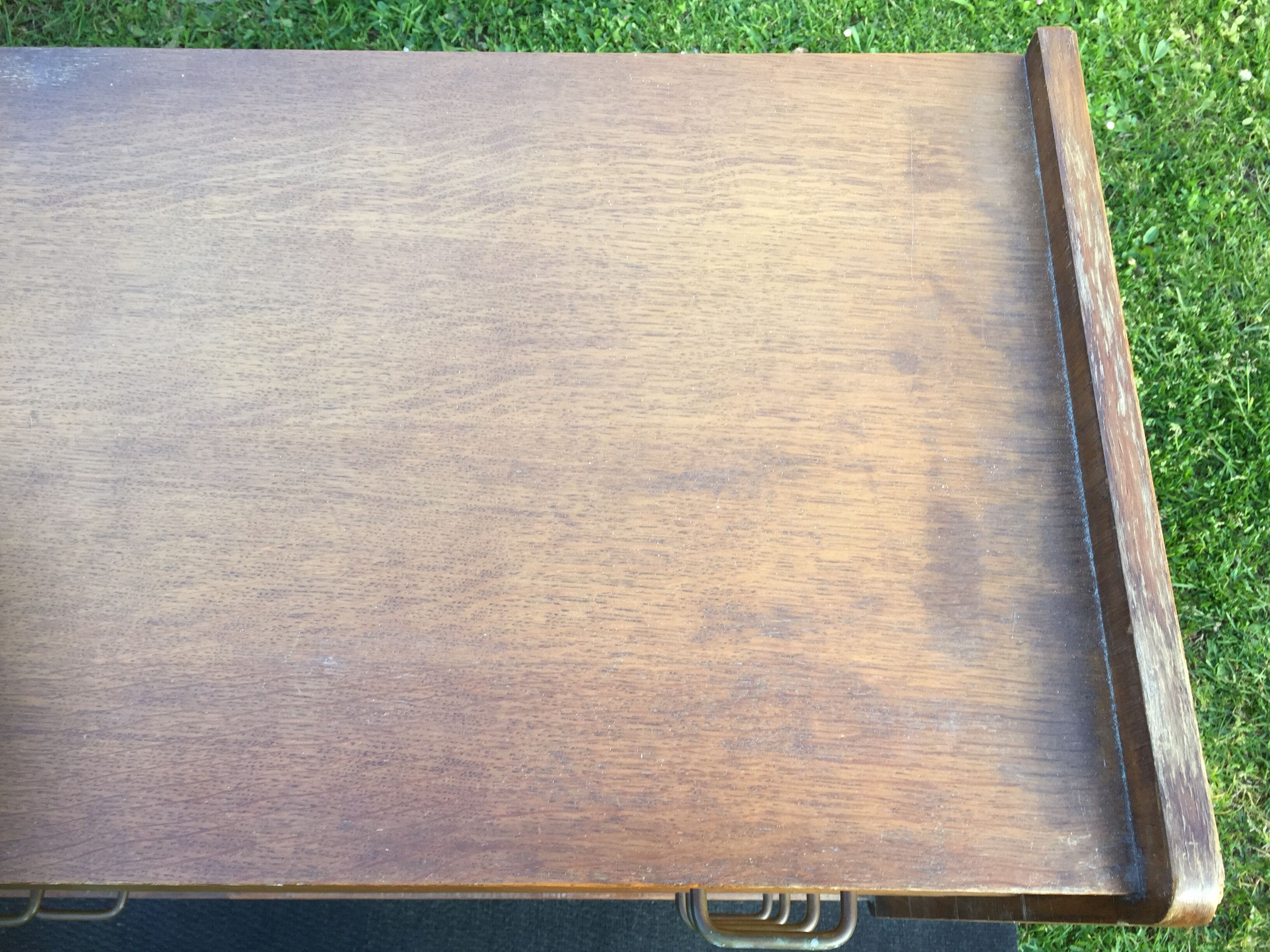 Commode vintage à pieds compas en chêne