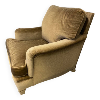 Fauteuil club en velours bronze par Jean-Michel Frank vers 1940