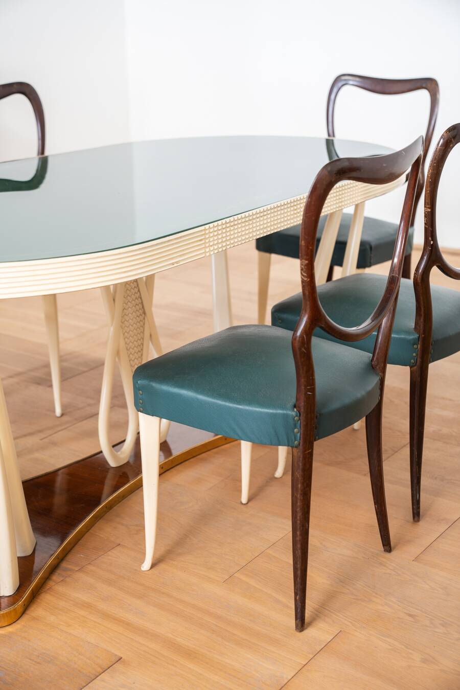 Salle à manger en racine de noyer, style Vittorio Dassi 1950/1960