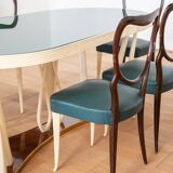 Walnut root dining room, Vittorio Dassi style 1950/1960