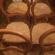 Set of 6 Louis-Philippe style chairs with a banded backrest.