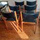 Vintage chairs in black leather