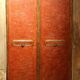20th Century Italian Faux Red Porphyry Lacquered and Gilt Framed Wood Door