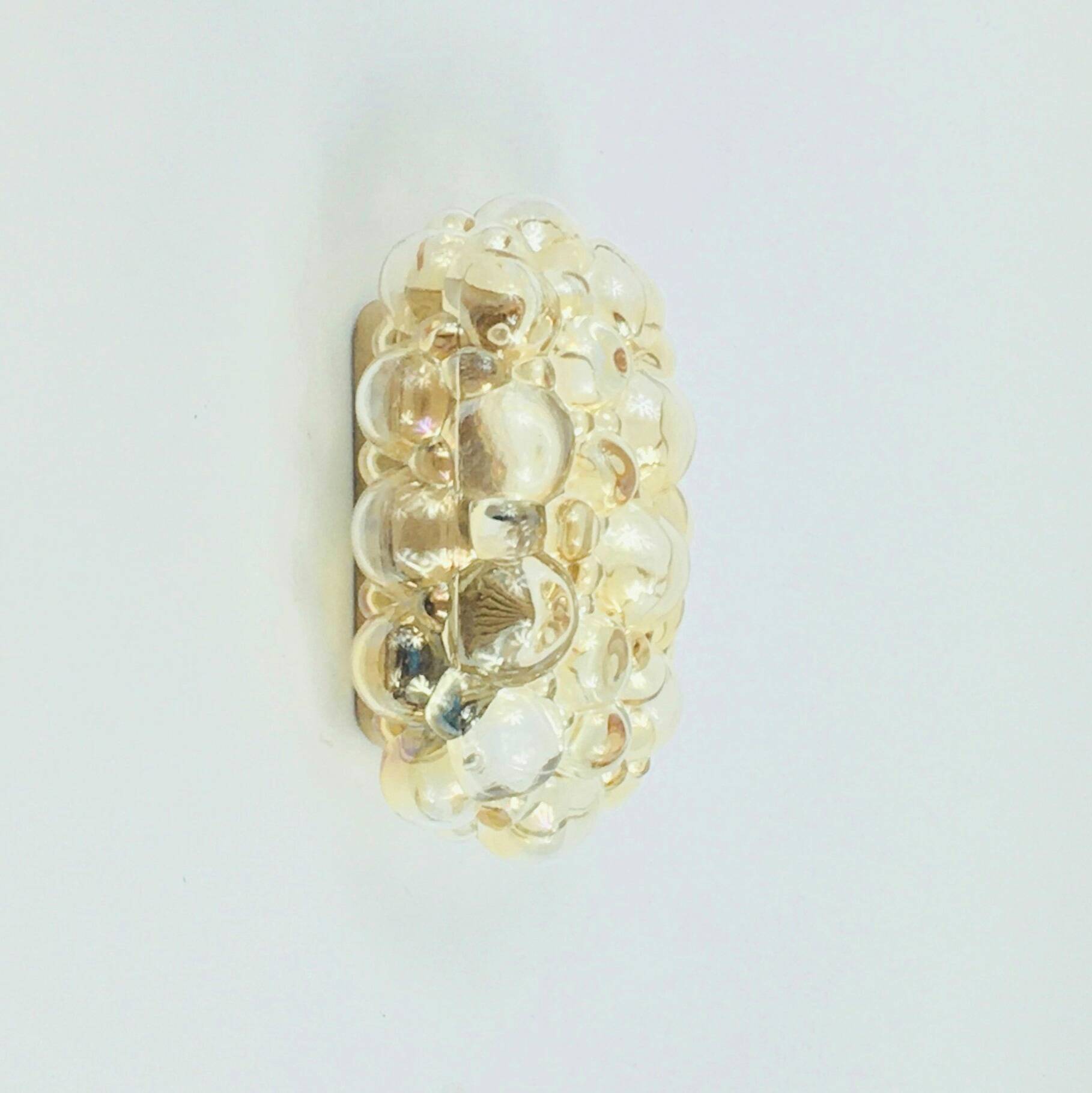 Mid Century Bubble Glass Wall Light - Helena Tynell For Limburg, 1960s