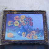 Ancient painting "with a vase of flowers"