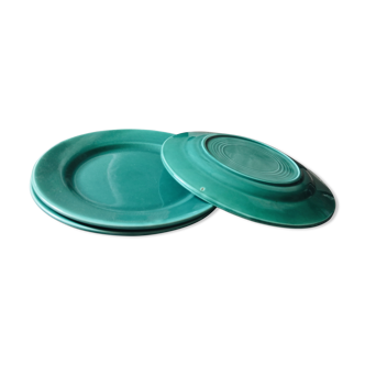 Lot 3 celadon blue cheese plates