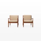 Pair of easy chairs by Sven Age Eriksen for Glostrup Mobelfabrik, Denmark 1960s
