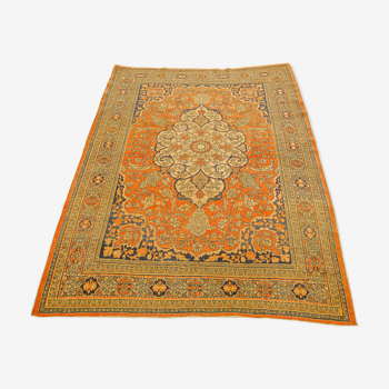 Tapis d'orient fait main vintage persan ancien tebriz Djafer 1,90 X 1,40 m