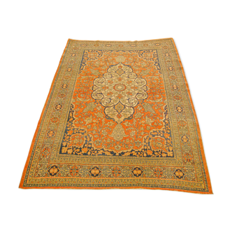 Tapis d'orient fait main vintage persan ancien tebriz Djafer 1,90 X 1,40 m