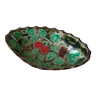 Ancienne coupe plat vide poche décor cerise feuille en céramique déco cuisine hall entrée