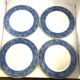 4 assiettes de présentation blanches et bleues Villeroy Boch grande assiette