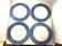 4 white and blue presentation plates Villeroy Boch large plate