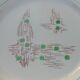 Round serving dish of the faiencerie of Gien model Old Pigalle.