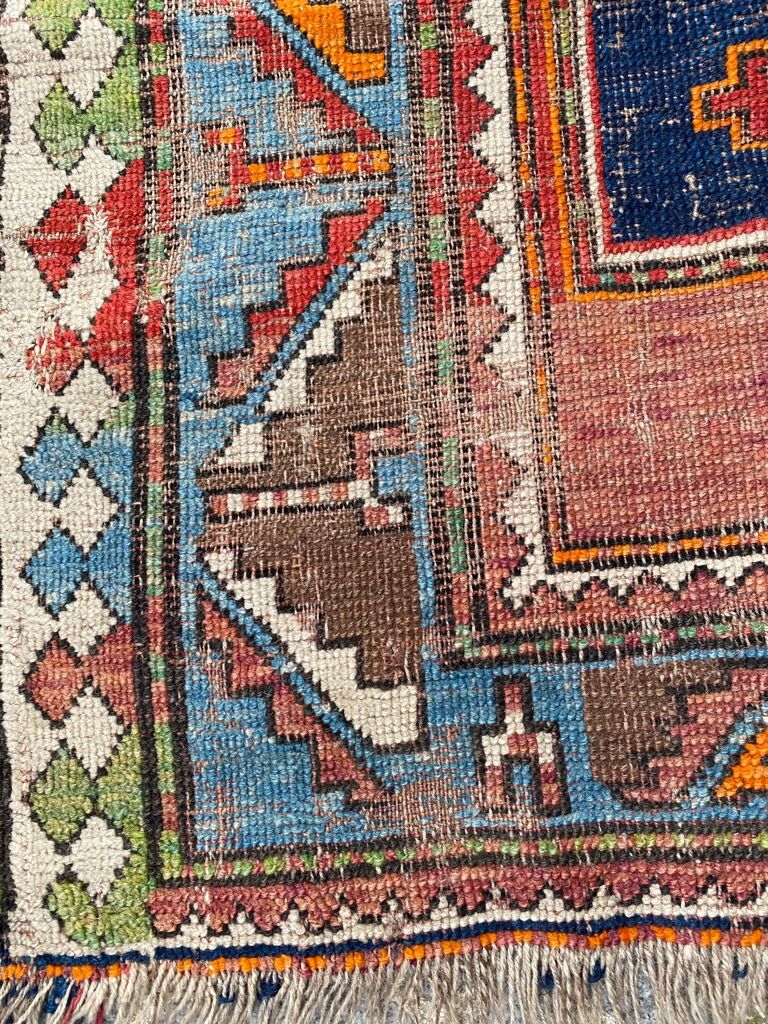 Kazak ancient Caucasian carpet 152x195 cm