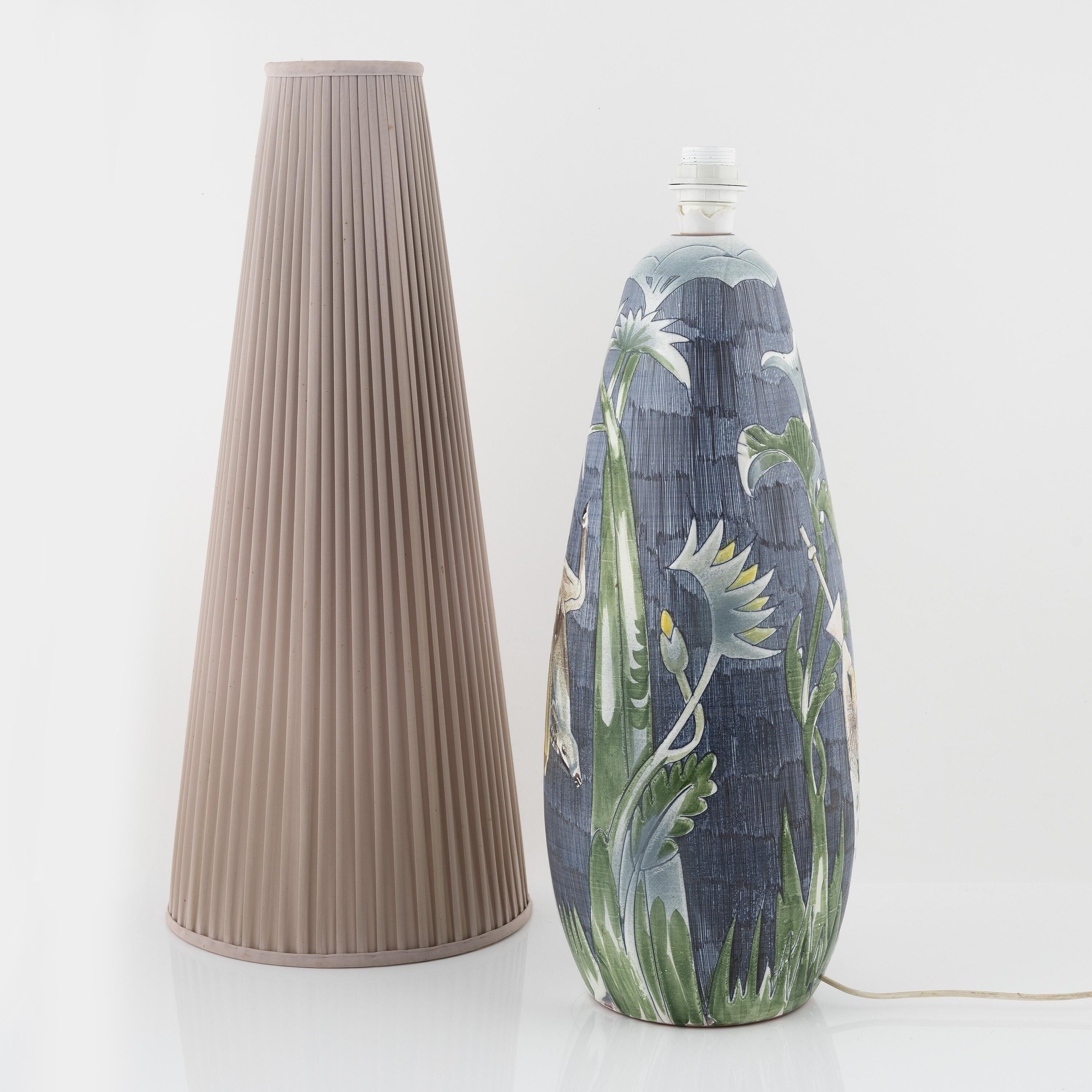 Marian Zawadski Tiglmans lamp ceramic Sweden 1962 Signed