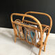 Vintage rattan magazine holder