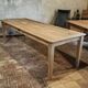 Solid oak farmhouse table "brut" 247x89, top "chocolate oak"
