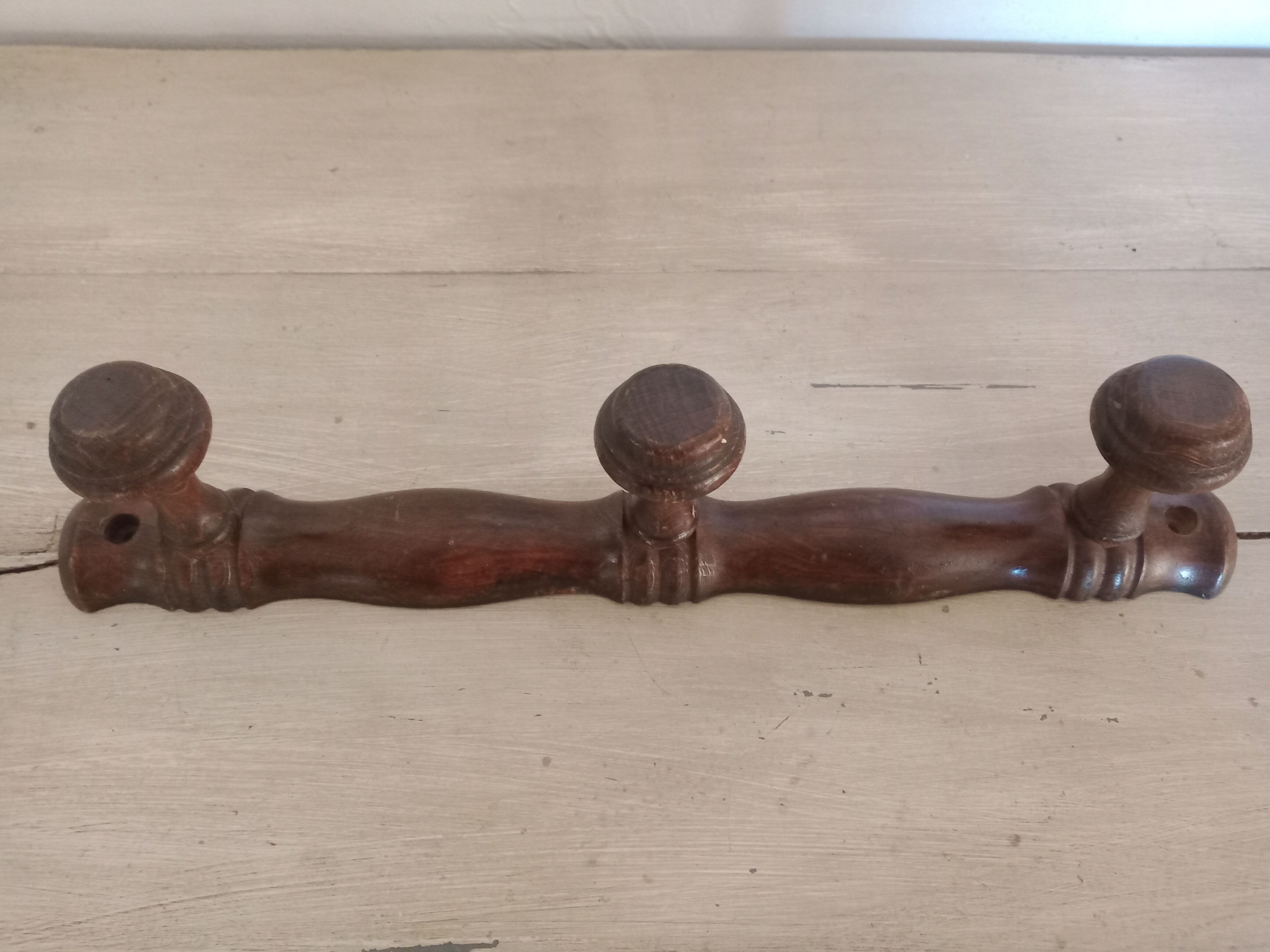 Wooden wall hook
