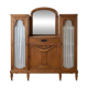 Art Deco sideboard in solid wood with central mirror.