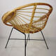 Rattan and metal chair
