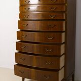 Large Nutwood Chest of Drawers by Ole Wanscher, 1940's