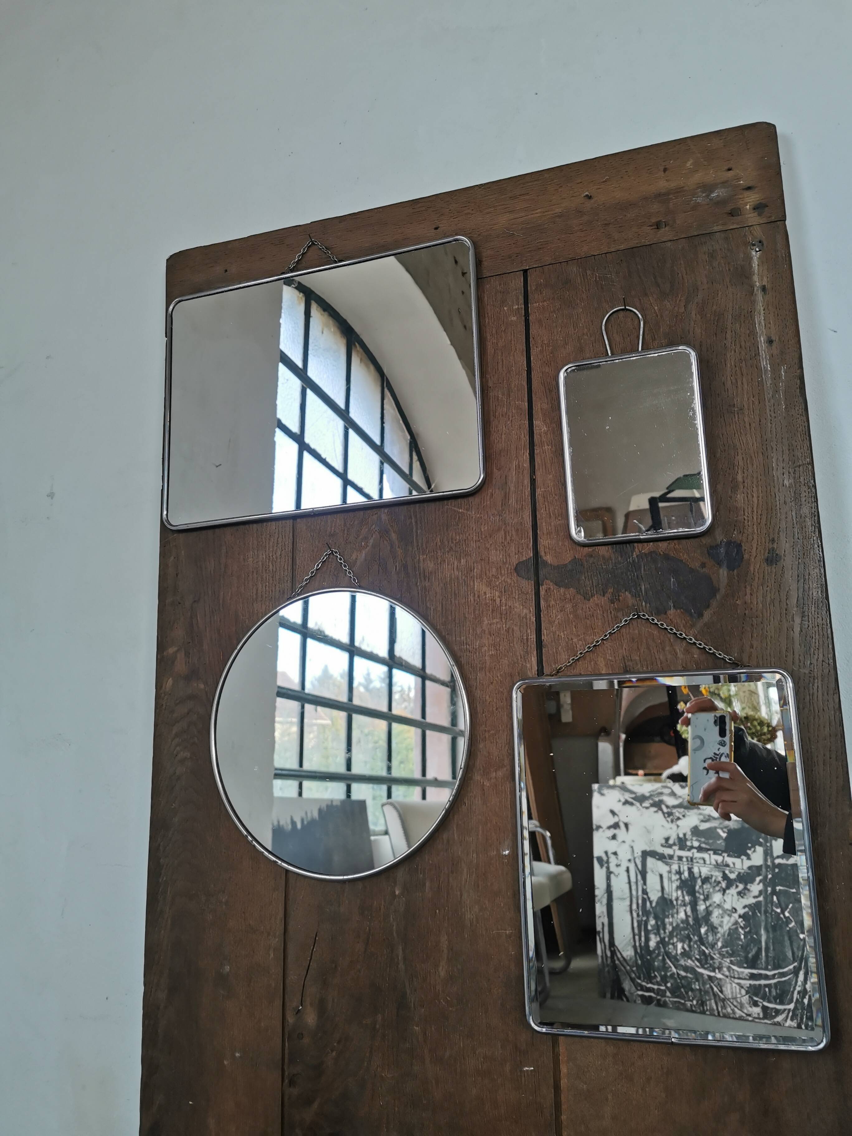 Set of 4 barber mirrors