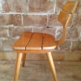 Children's chair Baumann a blades and curved wood Edition 1956
