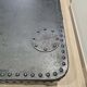 Industrial coffee table in riveted metal from around 1920 – black patina – 145 × 80 cm