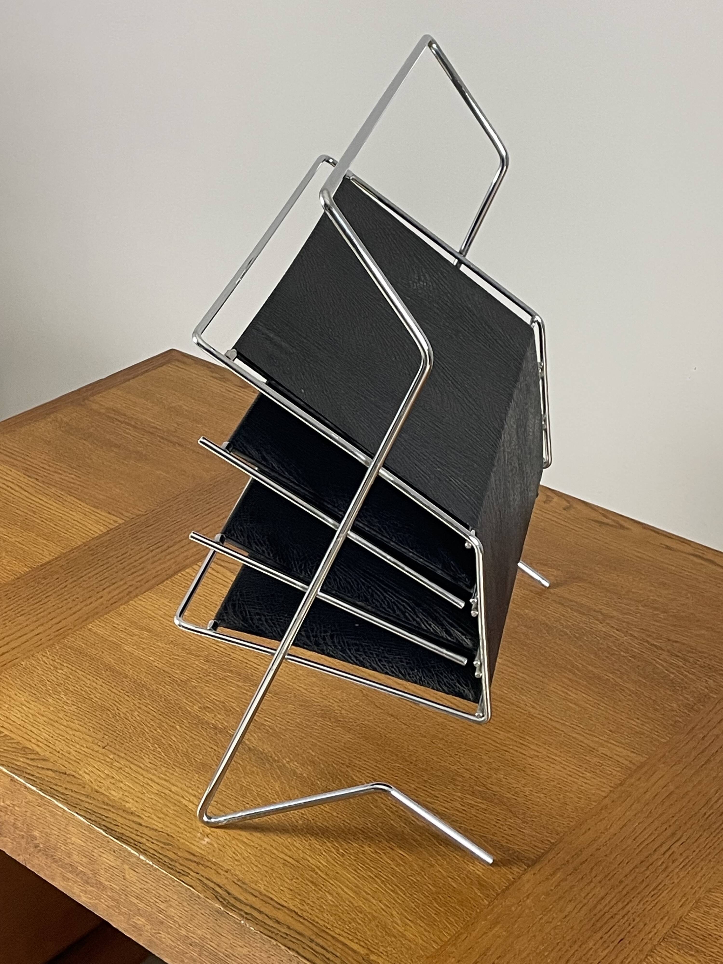 Vintage magazine rack by voss, germany, 1960s