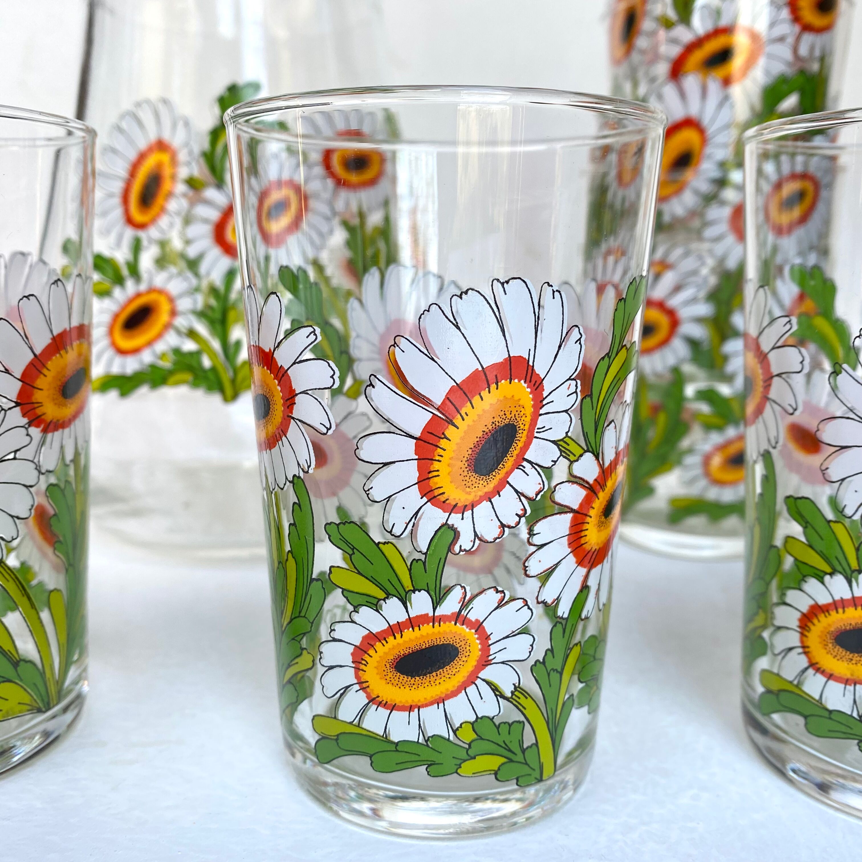 Vintage pitcher and glasses