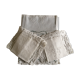 Sheet and pillowcases embroidered linen Richelieu old Castle