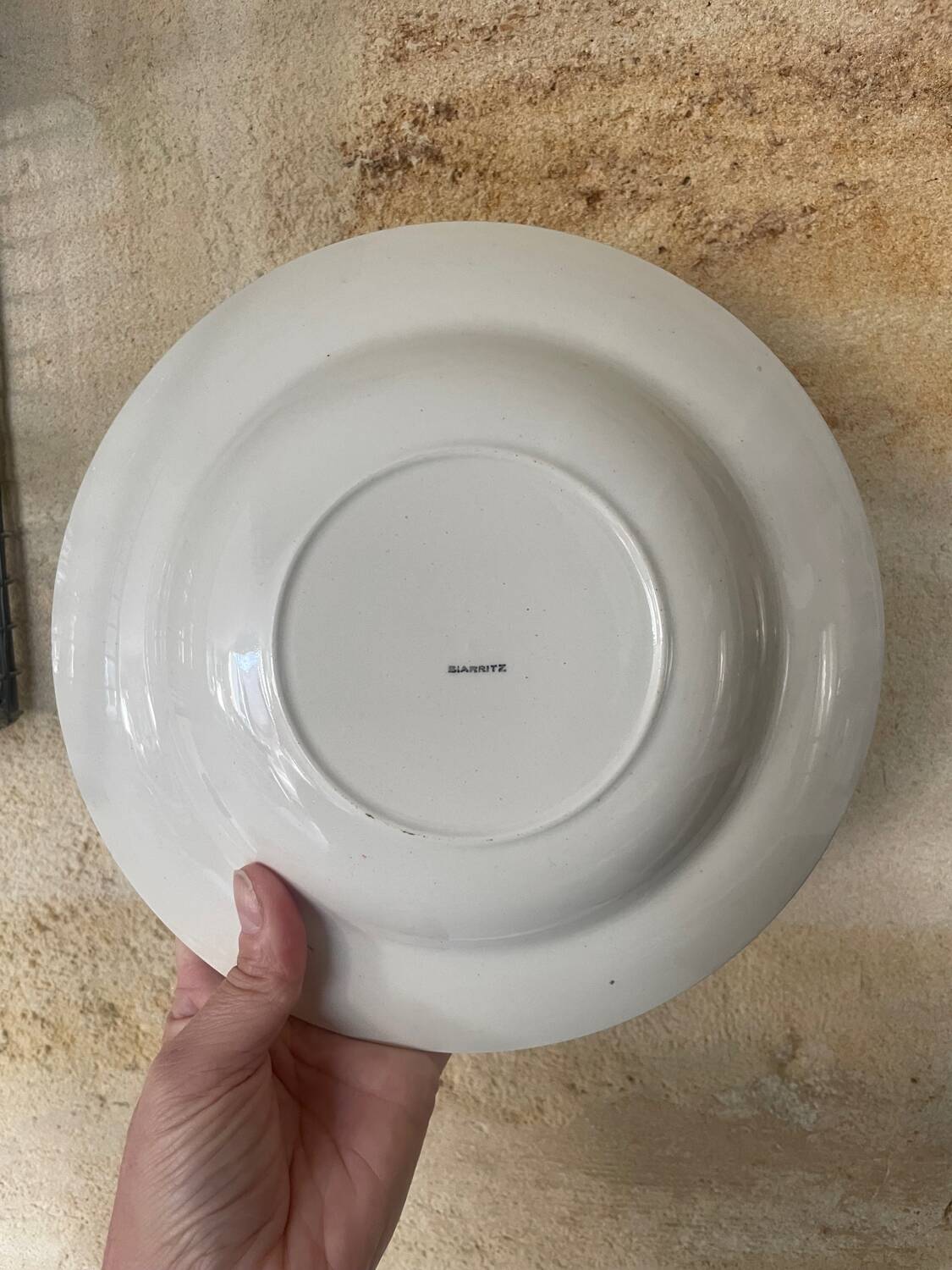 6 Biarritz earthenware soup plates