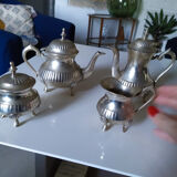 Silver metal coffee set