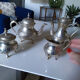 Silver metal coffee set