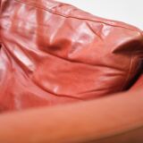 Vintage Osaka loveseat in oxblood leather by Natuzzi Italy