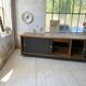 Two-sided counter sliding doors oak XXL 4m enfilade