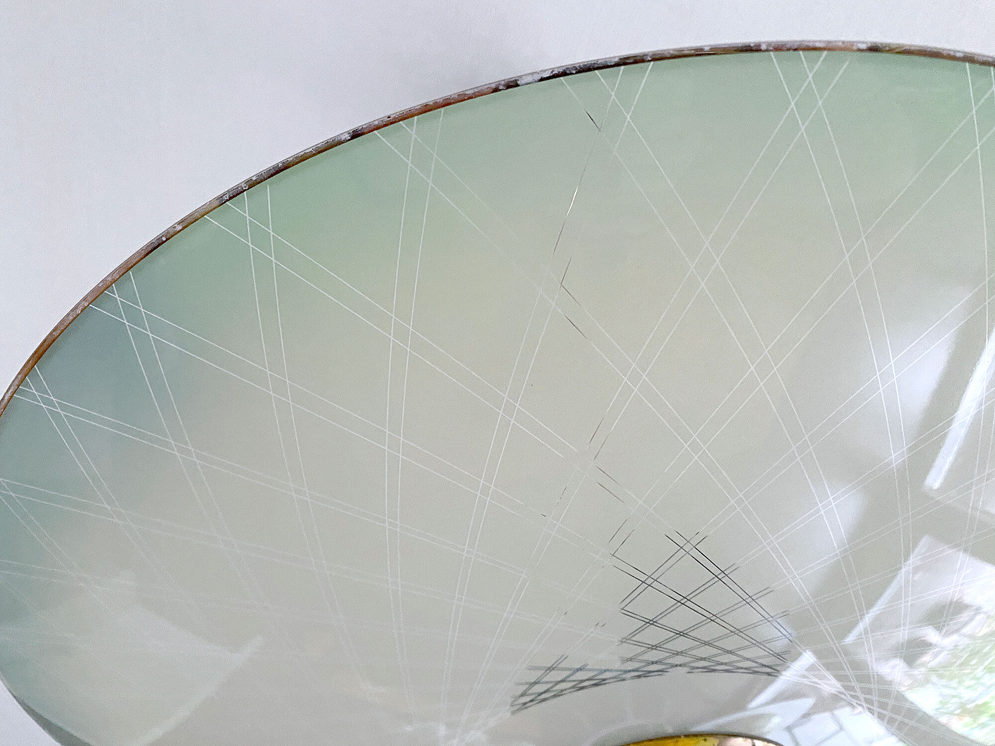 Vintage pendant lamp, multicolored glass, 50s