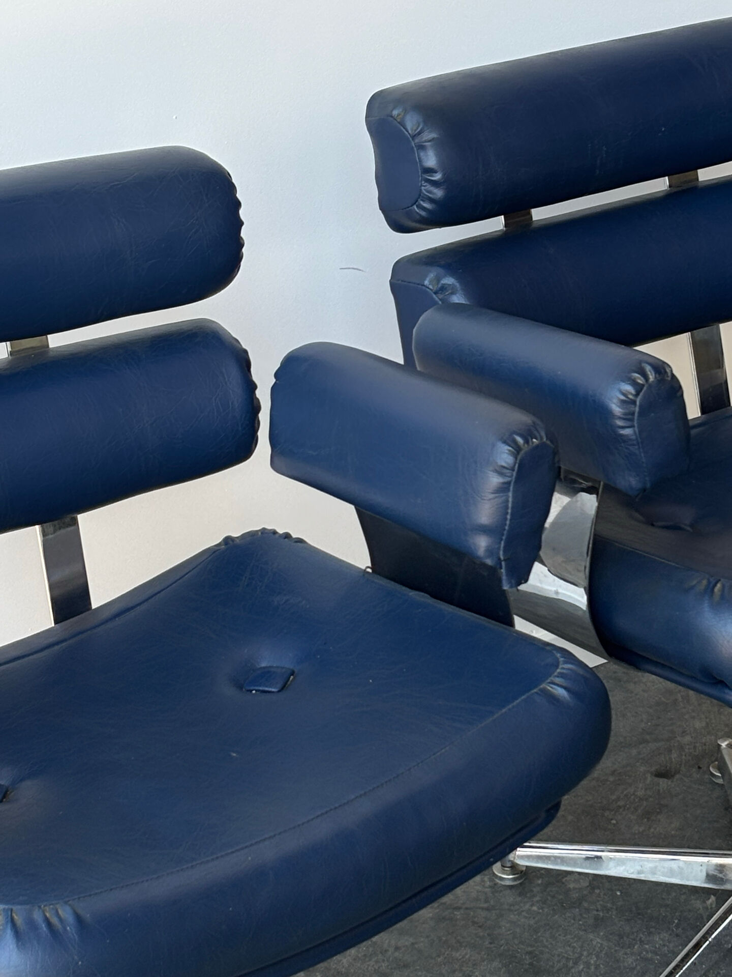 Paire de fauteuils lounge italiens Space Age, 1970