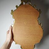 Vintage Rococo wall mirror, gold, Italy, circa 1950-1970, wood and gilded stucco.
