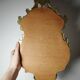 Vintage Rococo wall mirror, gold, Italy, circa 1950-1970, wood and gilded stucco.
