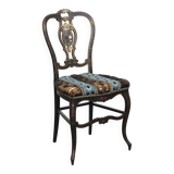 Antique French Napoleon III chair inlaid with mother-of-pearl