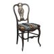 Chaise ancienne française Napoléon III incrustée de nacre