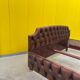 1980's Chesterfield Brown leather Bed.