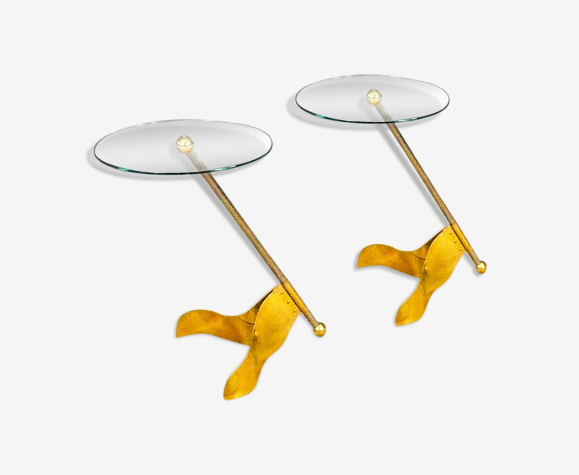 Ensemble de 2 tables d’appoint vintage Italie