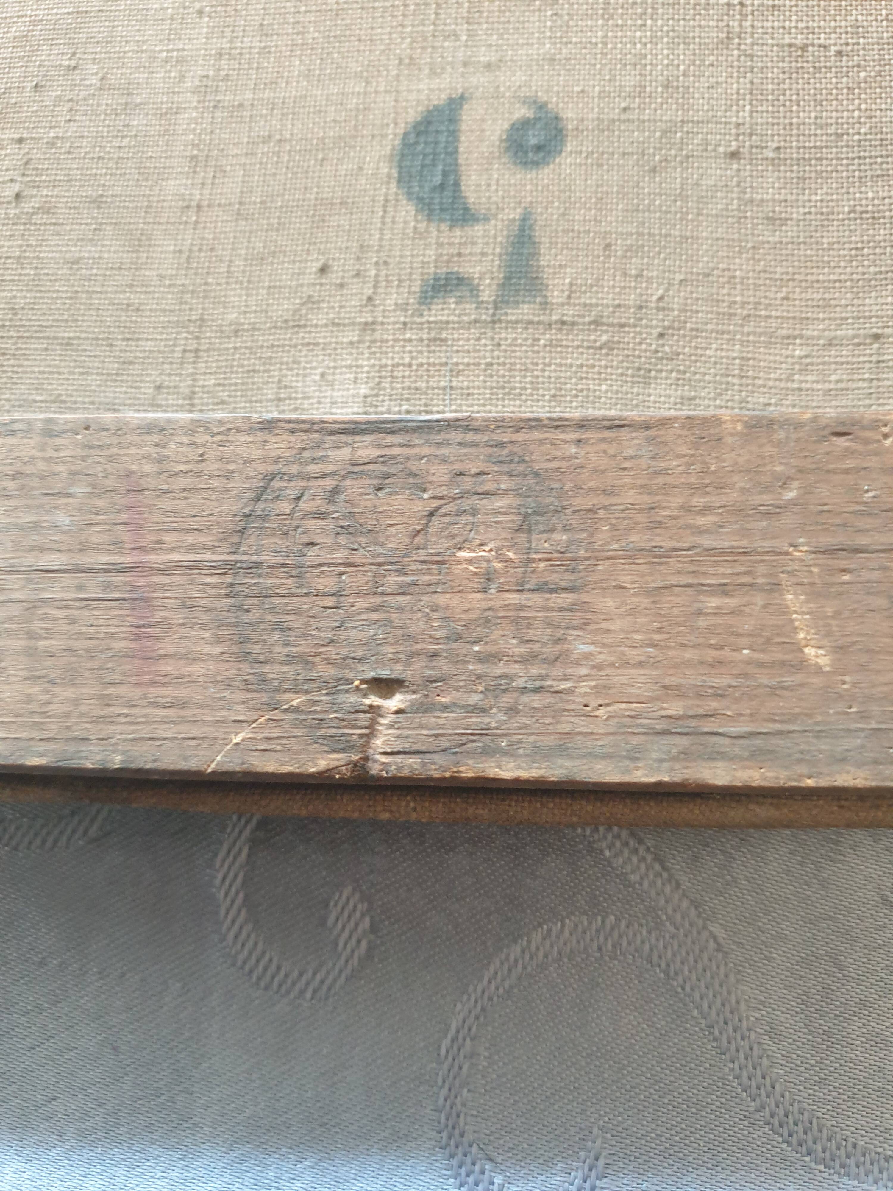 2 old oil portraits on panel 1800's