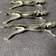 Vintage silver metal horse knife holder
